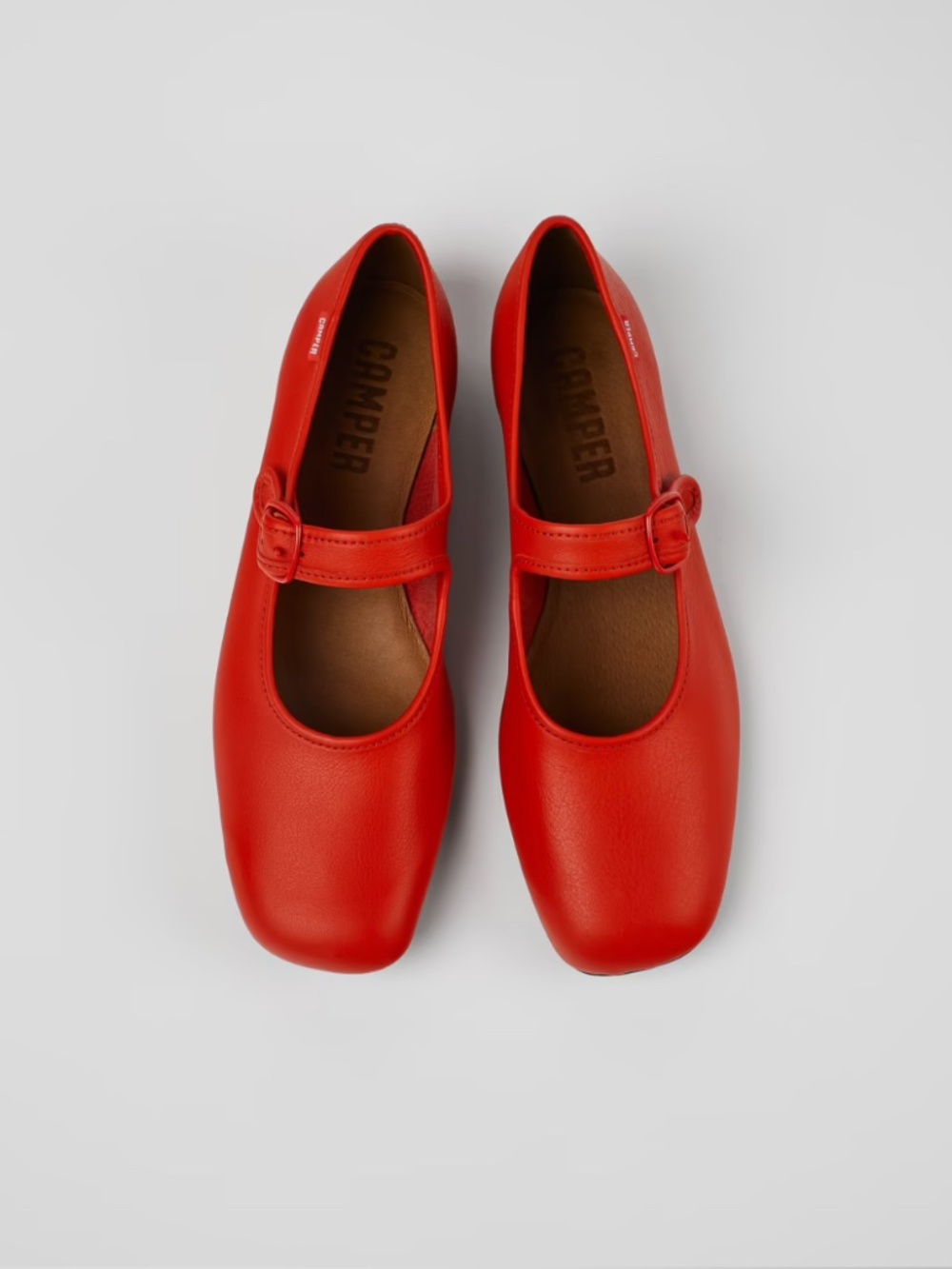 NEW Camper Casi Myra Red Leather Mary Janes – US7